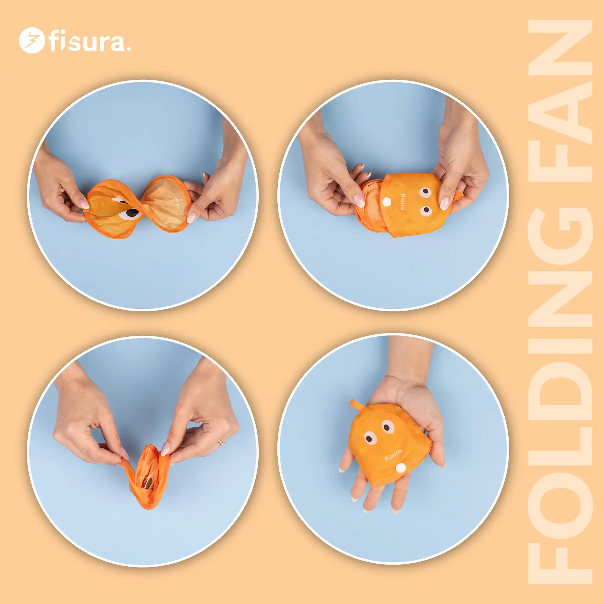 Abanico plegable “Ojos” 5 unidades - Imagen 6