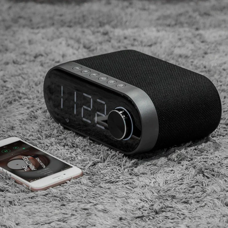 Altavoz Bluetooth RB-M26 Con Reloj Despertador y Radio FM, Altavoz Bluetooth Potente, Mano Libre, Puerto Para AUX/Tarjeta SD - Imagen 5