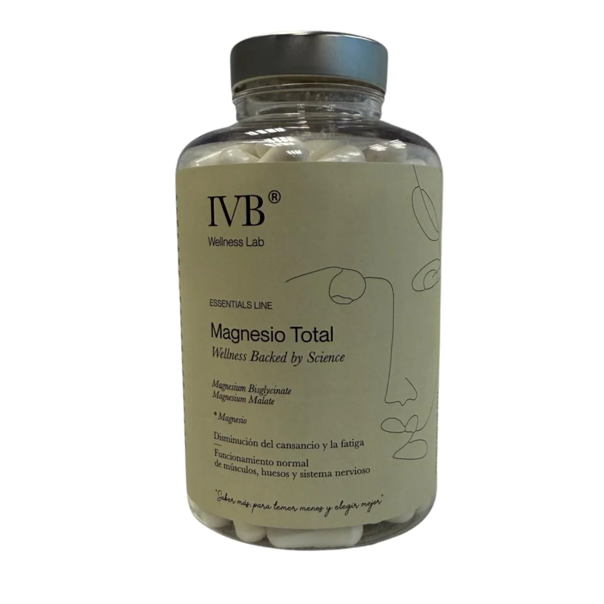 - IVB Magnesio Total. Salud muscular, psicológica, ósea y síntesis proteica normal, 180 caps.