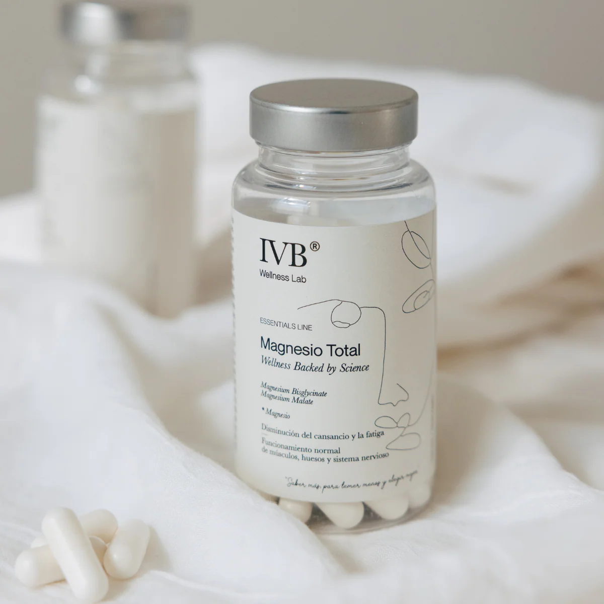 - IVB Magnesio Total. Salud muscular, psicológica, ósea y síntesis proteica normal, 180 caps. - Imagen 2