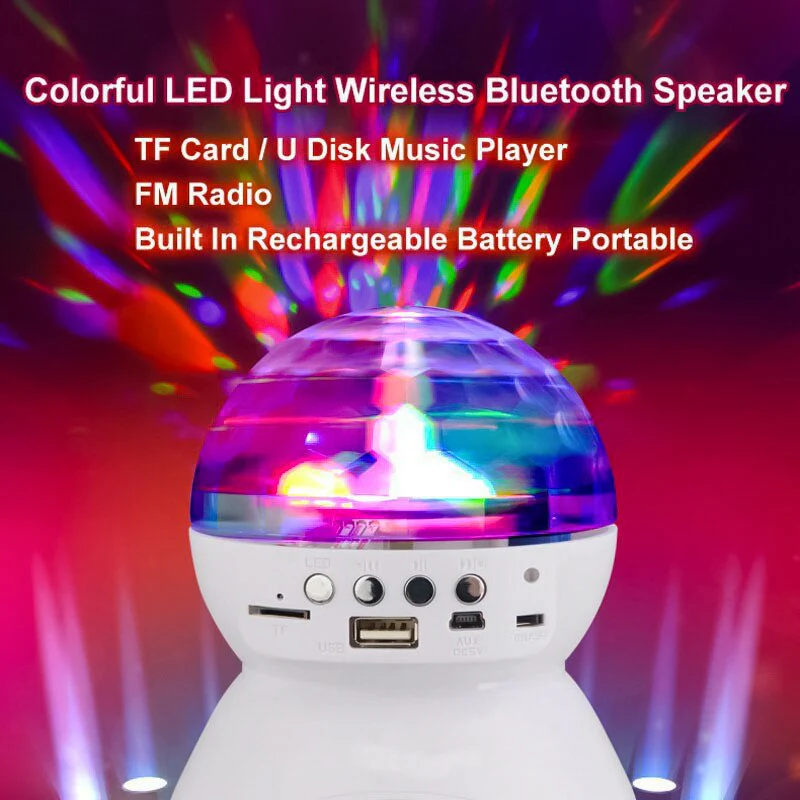 Altavoz Bluetooth L-740, Altavoz Portátil, Lámpara De Escenario, Proyector Del Techo, Lleva Radio FM, AUX, USB, Tarjeta SD - Imagen 6