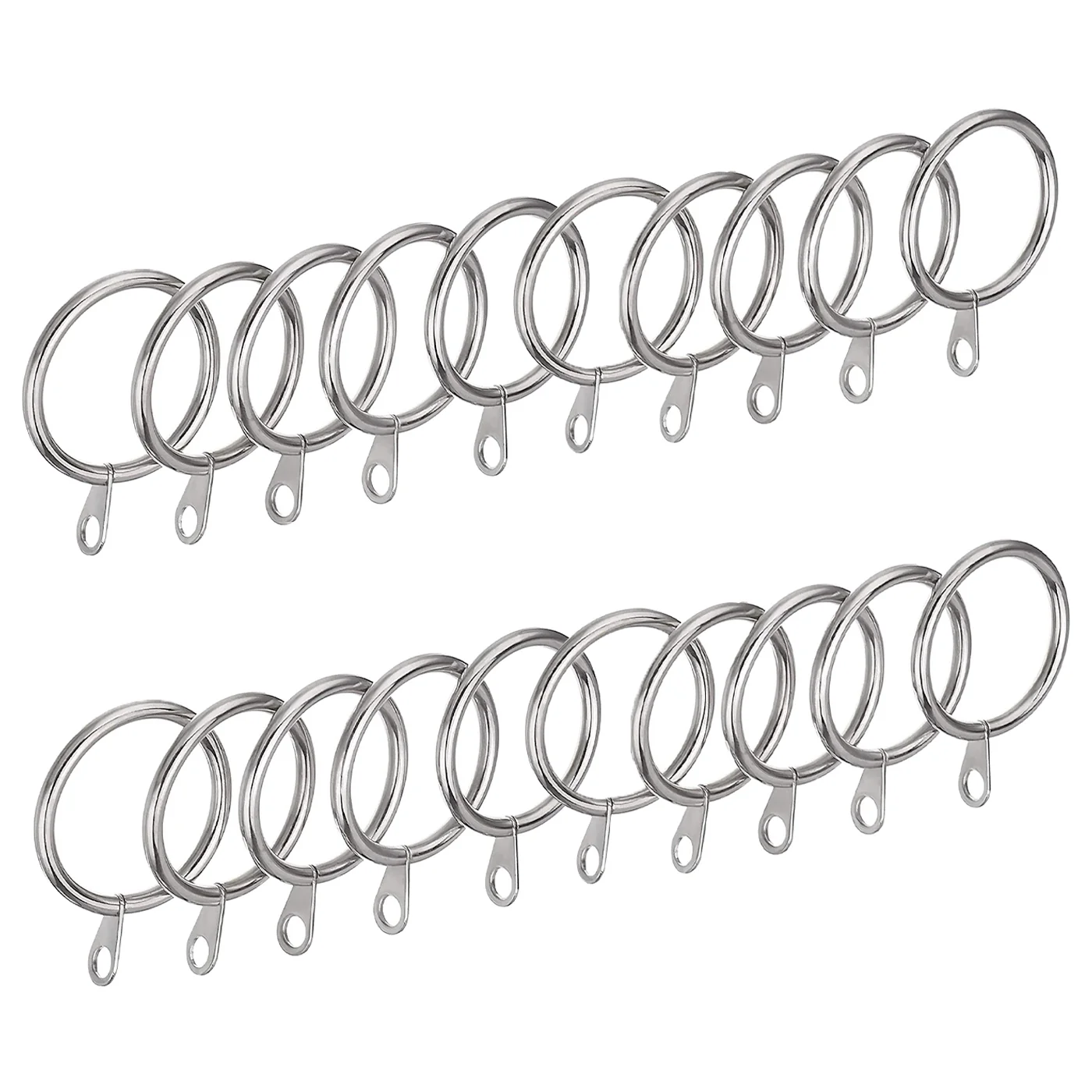 Anillas de Cortina de Metal de 32mm Diámetro Interno- Plata - Imagen 2