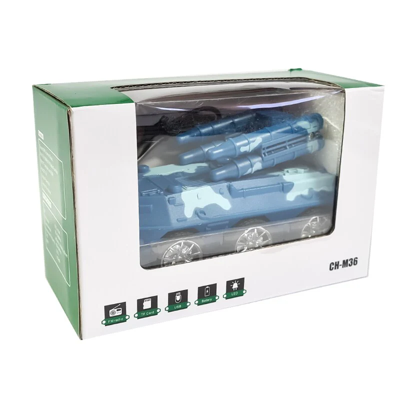 Altavoz Bluetooth CH-M36 Con Forma De Tanque, Con Luces, Para Casa/Al Aire Libre, Altavoz Con Radio, USB, TF - Imagen 7