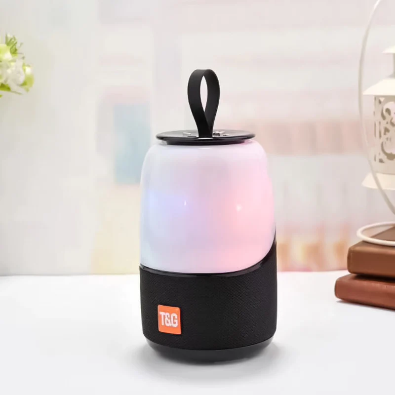 Altavoz TG608 Bluetooth V5.0, con luz nocturna LED multicolor, Altavoz inalámbrico con Graves estéreo, Radio FM tarjeta TF - Imagen 8