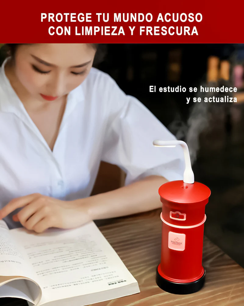 Mini purificador de Aire portátil buzón humidificador USB 200ml aromatizador de Coche Aceite Esencial difusor luz Nocturna - Imagen 9