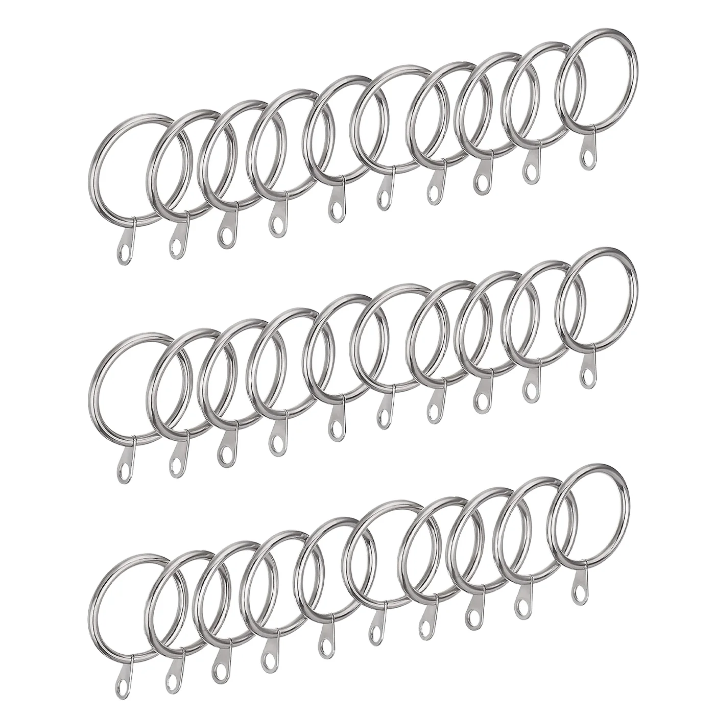 Anillas de Cortina de Metal de 32mm Diámetro Interno- Plata - Imagen 3