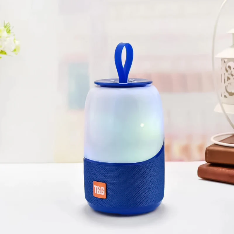 Altavoz TG608 Bluetooth V5.0, con luz nocturna LED multicolor, Altavoz inalámbrico con Graves estéreo, Radio FM tarjeta TF - Imagen 9