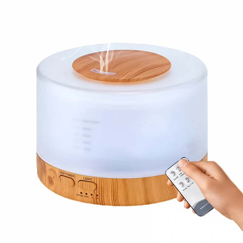 Humidificador Difusores aromaterapia 500ml, Humidificador de aire, lleva control remoto, Humidificador Ultrasónico con luz LED de 7 Colores - Imagen 8