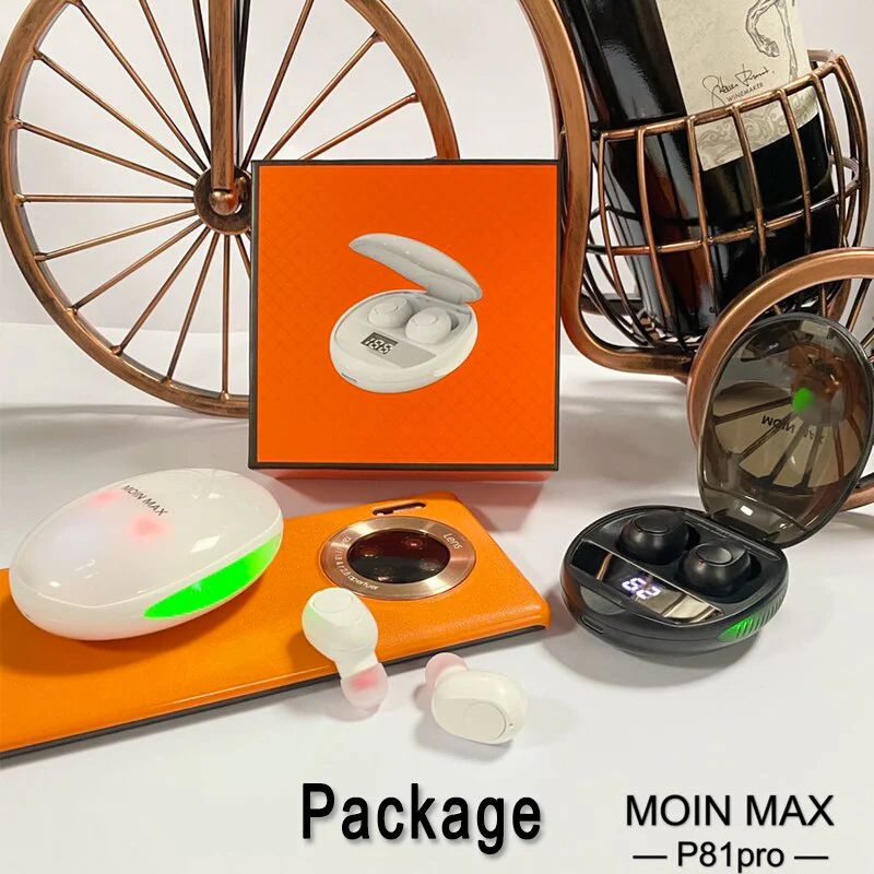 Auricular Inalámbricos P81 Pro TWS con, Bluetooth V5.0, con LED IPX6 impermeable In-Ear Auricular, con Caja de Carga y Mic - Imagen 5