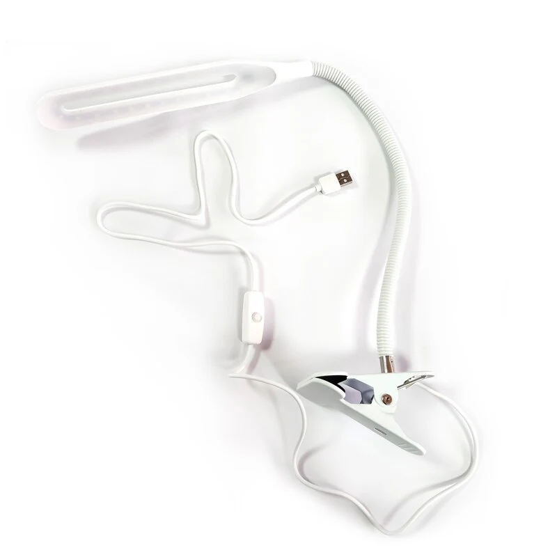 Lámpara de clip Con Pinza De Escritorio LED, Con Potente Iluminación, Brazo Flexible, Conexión De USB-800383