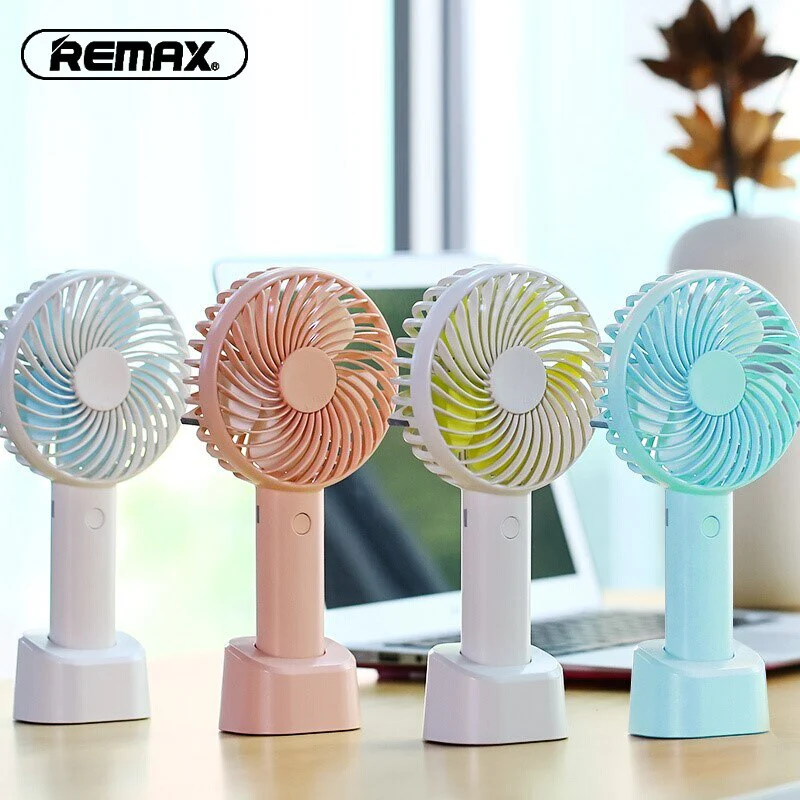 Remax RT-EM17 Mini Ventilador Batería Recargable, Silencioso Para El Hogar/Escritorio, Portátil, Carga Inalámbrica