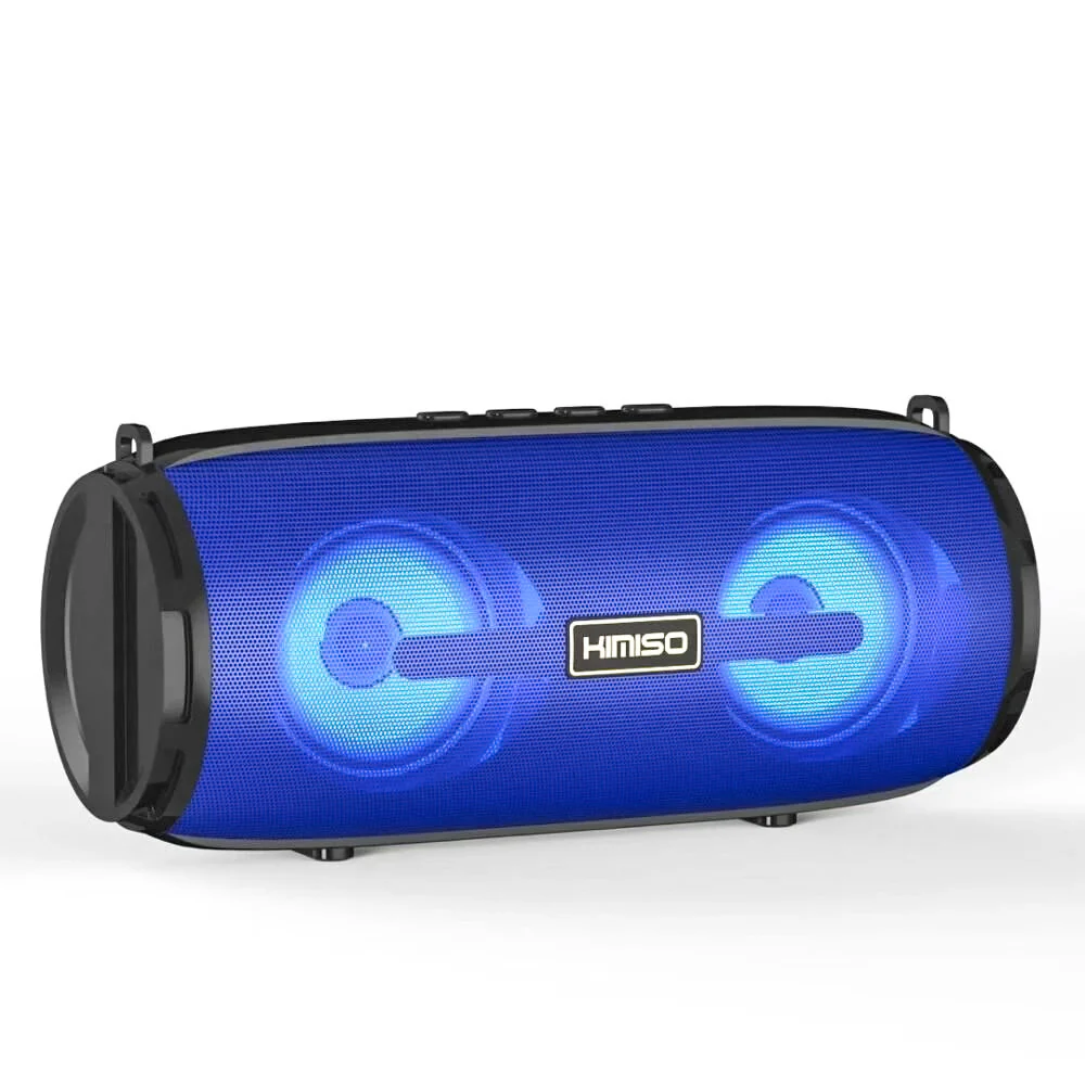 Kimiso KM-201 Altavoz portátil Bluetooth, Altavoz con luz nocturna LED, con Radio FM, puertos para tarjeta TF/AUX/Pen-drive, Altavoz Portátil Estéreo - Imagen 2