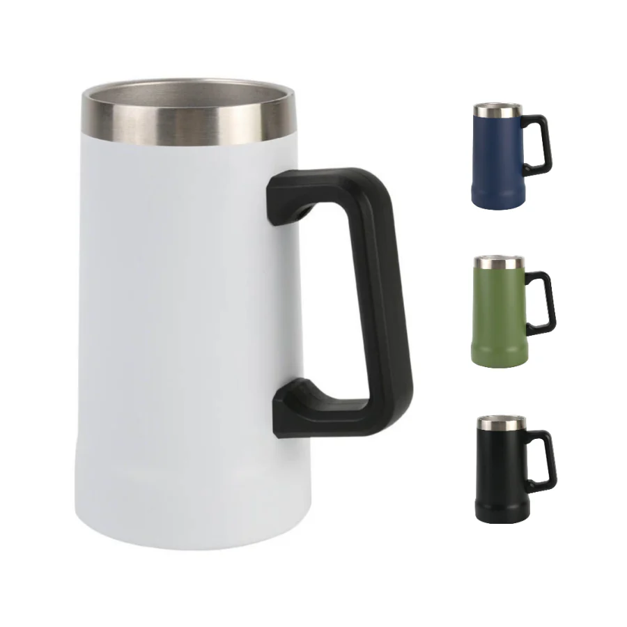 Home Universal ® Jarra Termo de Acero Inoxidable para Cerveza (Blanco) - Mantiene Frío hasta 5 Horas | Perfecta para Camping