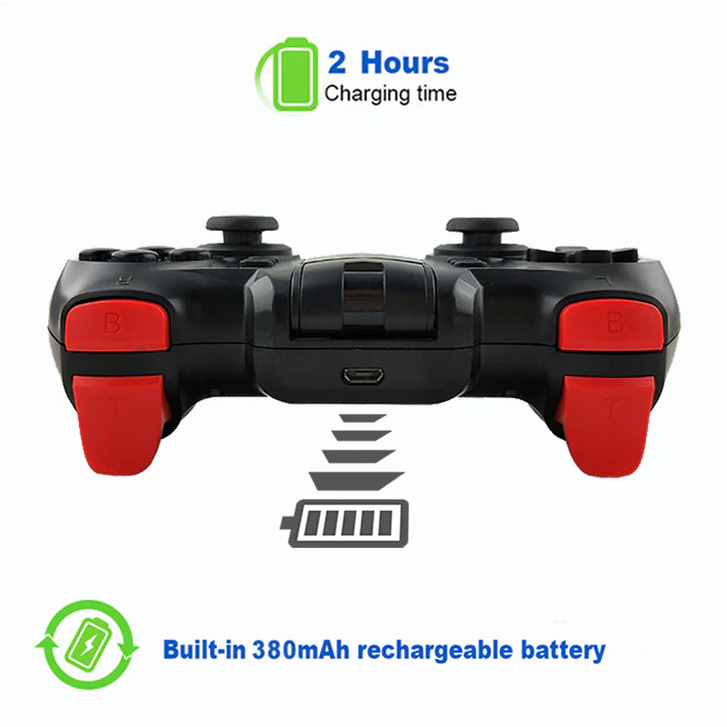 Terios T6 Mando inalámbrico Bluetooth, con soporte para PC, Android, 2,4G, mando para el modo de Android V3, para PS3 - Imagen 4