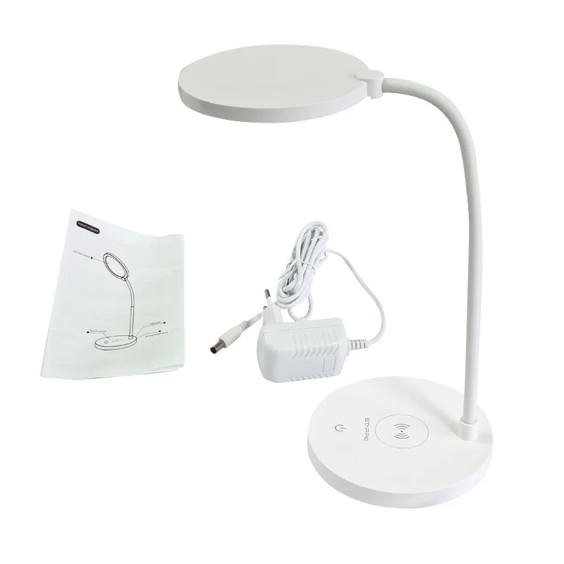 Lámpara De Mesa LED Con Cargador Inalámbrico, Intensidad Ajustable, Con Protección Ocular, Para Escritorio, Flexible-338 - Imagen 5