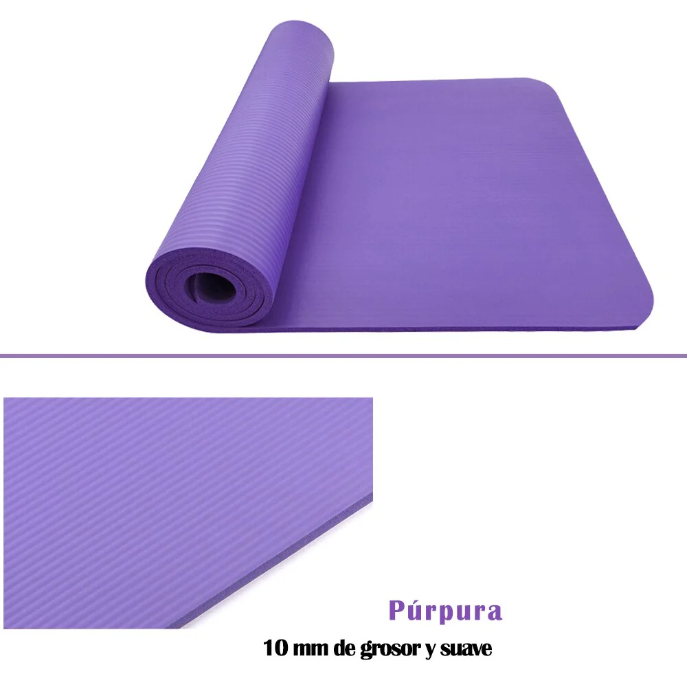 Esterilla Yoga Antideslizante, Alfombrilla Deportiva para Fitness Grosor Extra, Yoga Colchoneta Antideslizante para Yoga, Pilates, Deporte, Gimnasia, Fitness, meditación. 183cm x 61cm - Imagen 5
