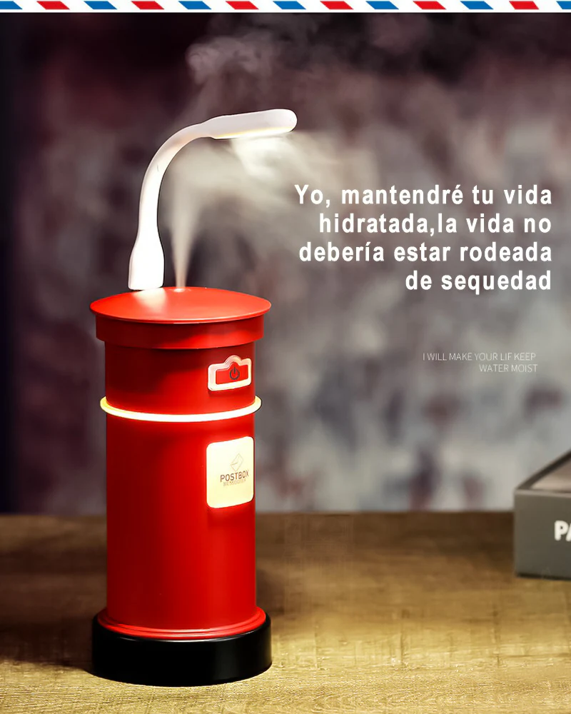 Mini purificador de Aire portátil buzón humidificador USB 200ml aromatizador de Coche Aceite Esencial difusor luz Nocturna - Imagen 3