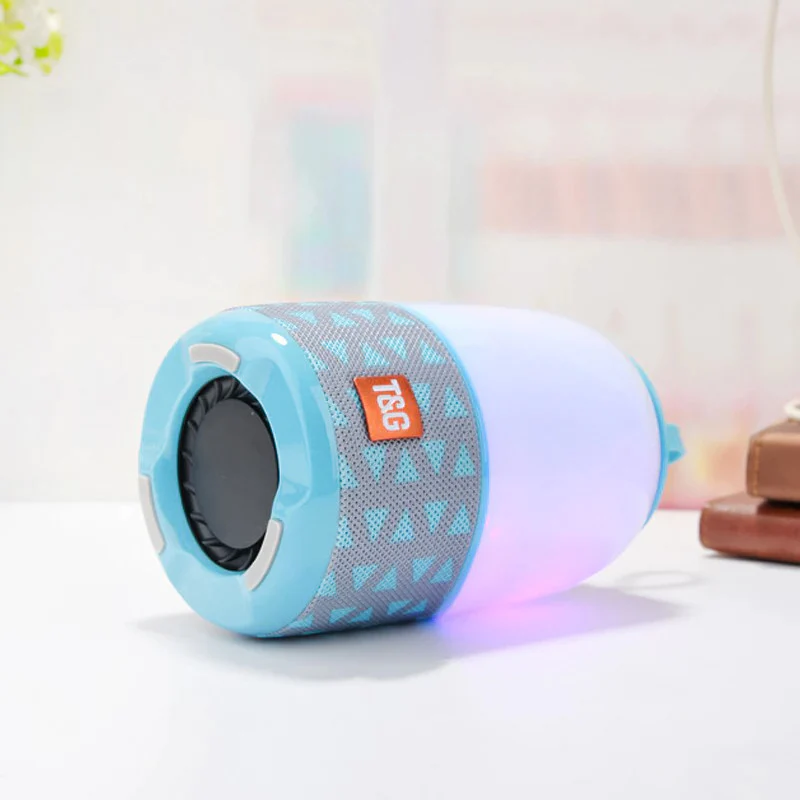 Altavoz TG608 Bluetooth V5.0, con luz nocturna LED multicolor, Altavoz inalámbrico con Graves estéreo, Radio FM tarjeta TF - Imagen 4