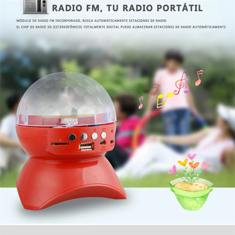 Altavoz Bluetooth L-740, Altavoz Portátil, Lámpara De Escenario, Proyector Del Techo, Lleva Radio FM, AUX, USB, Tarjeta SD - Imagen 3