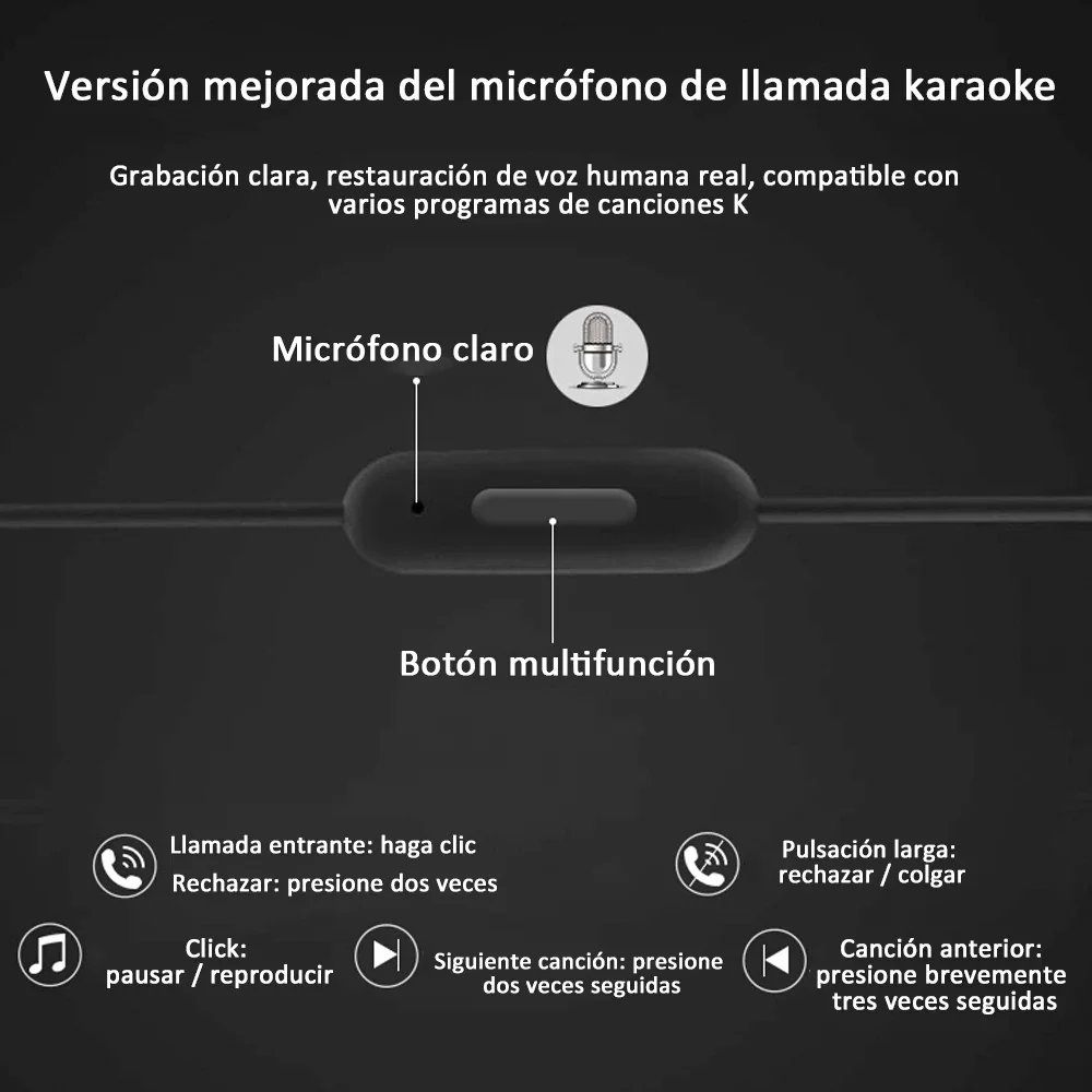Auriculares in-Ear Remax RM510 con cable de 3,5mm micrófono super Bass y control de volumen, audífonos internos con aislamiento de ruido - Imagen 3