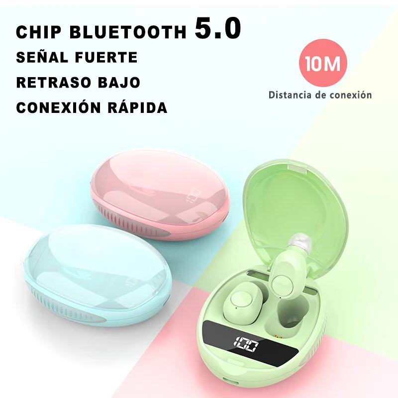 Auricular Inalámbricos P81 Pro TWS con, Bluetooth V5.0, con LED IPX6 impermeable In-Ear Auricular, con Caja de Carga y Mic - Imagen 3