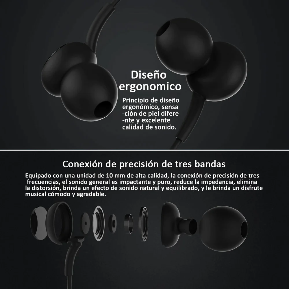 Auriculares in-Ear Remax RM510 con cable de 3,5mm micrófono super Bass y control de volumen, audífonos internos con aislamiento de ruido - Imagen 4