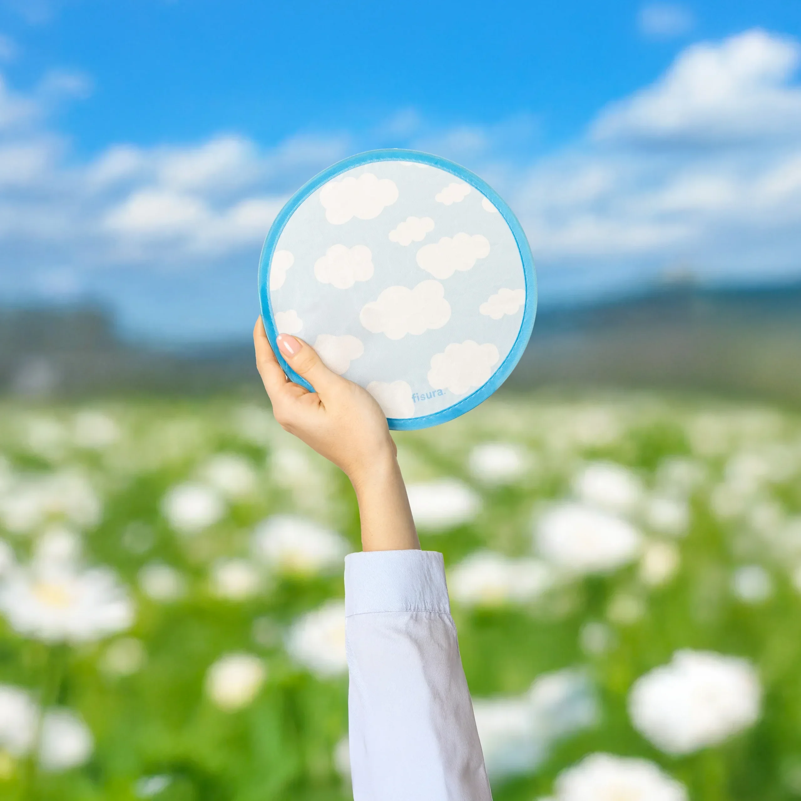 Abanico plegable “Nubes” 3 unidades - Imagen 5