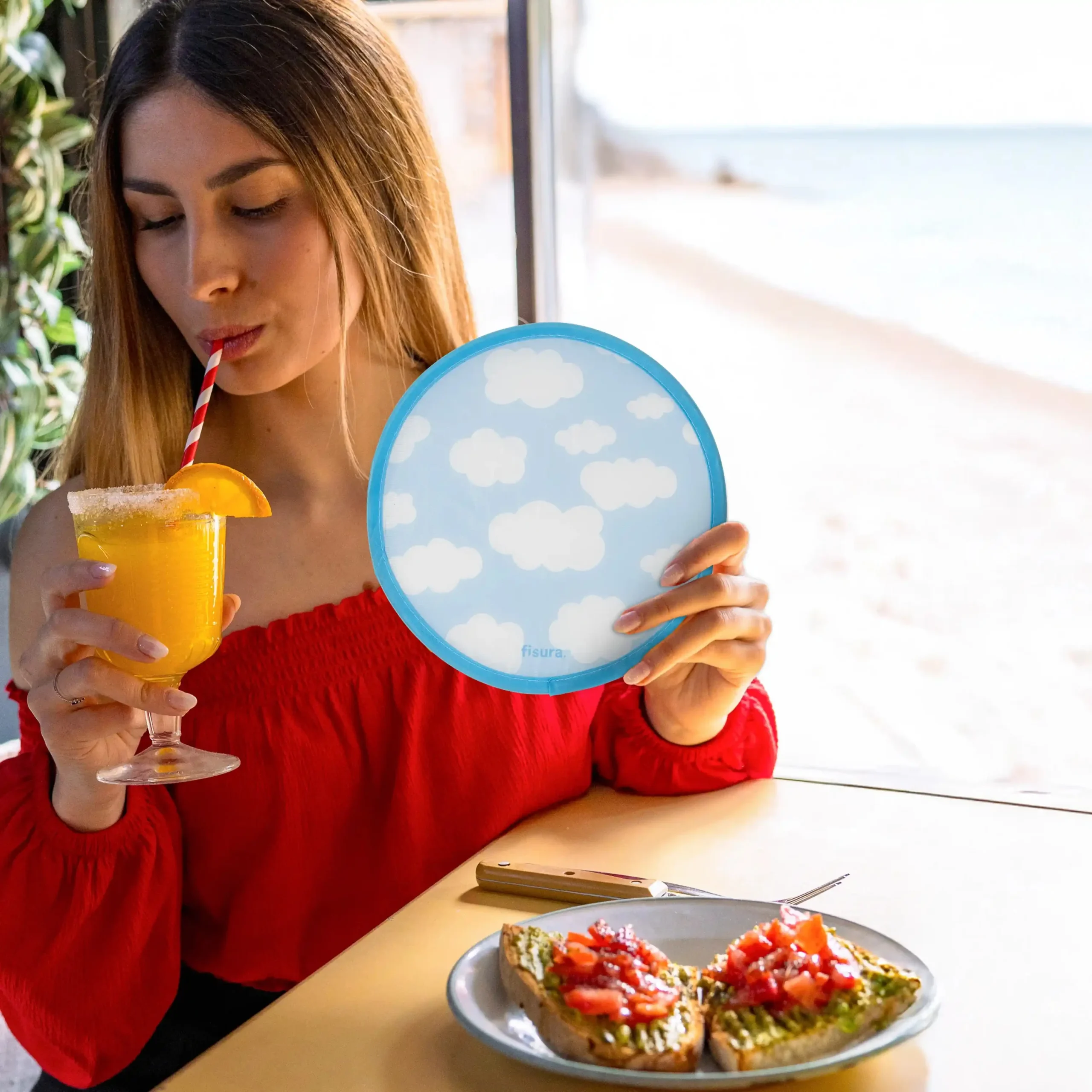 Abanico plegable “Nubes” - Imagen 2