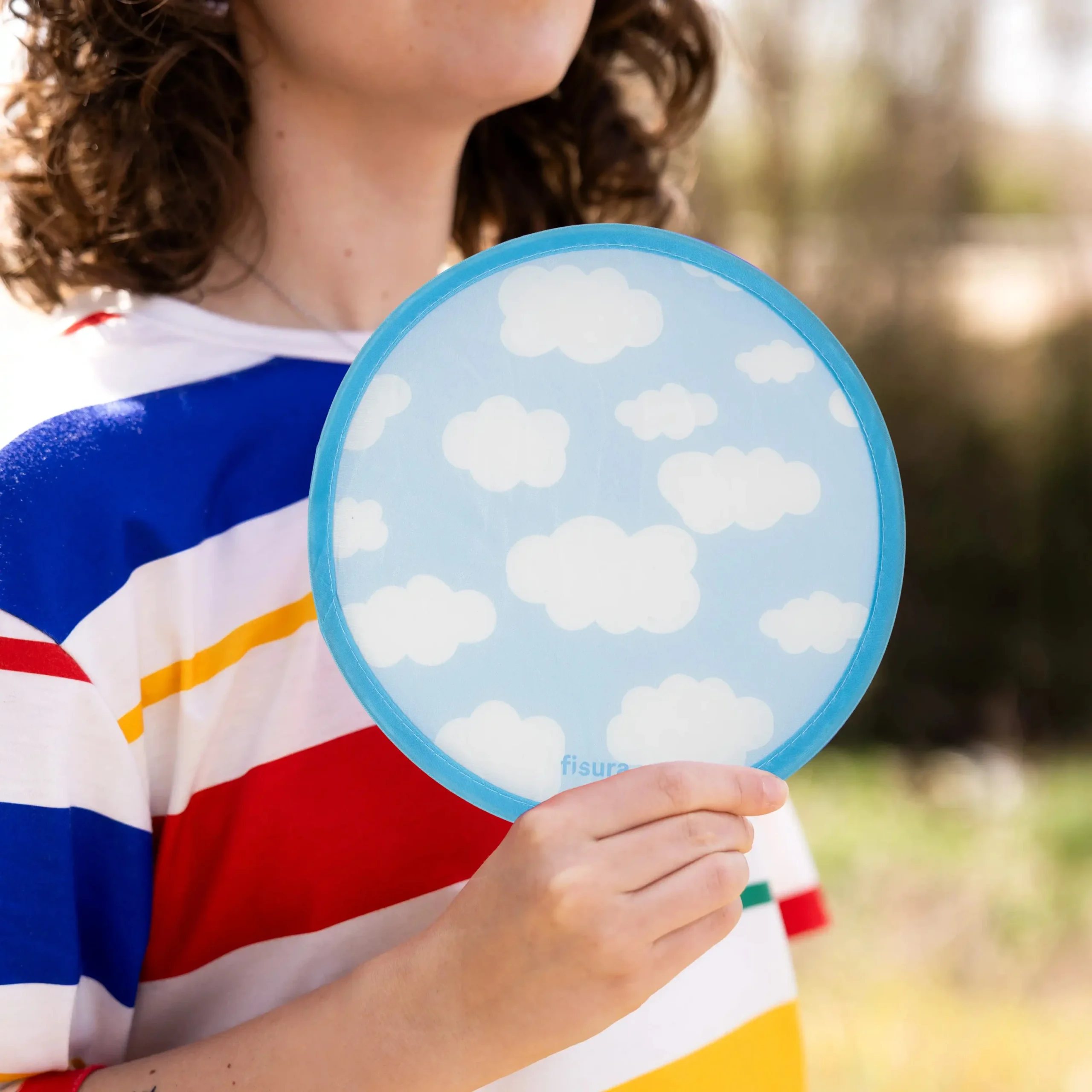 Abanico plegable “Nubes” 5 unidades - Imagen 4