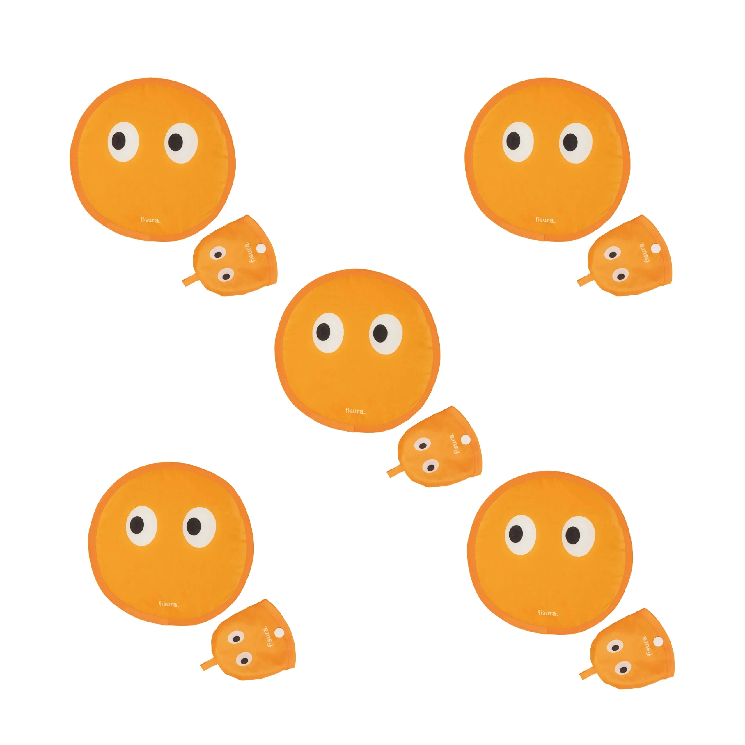 Abanico plegable “Ojos” 5 unidades