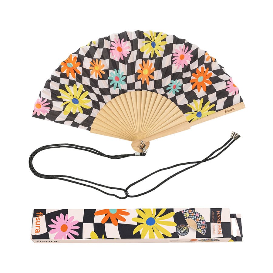 Abanico "geométrico flores"