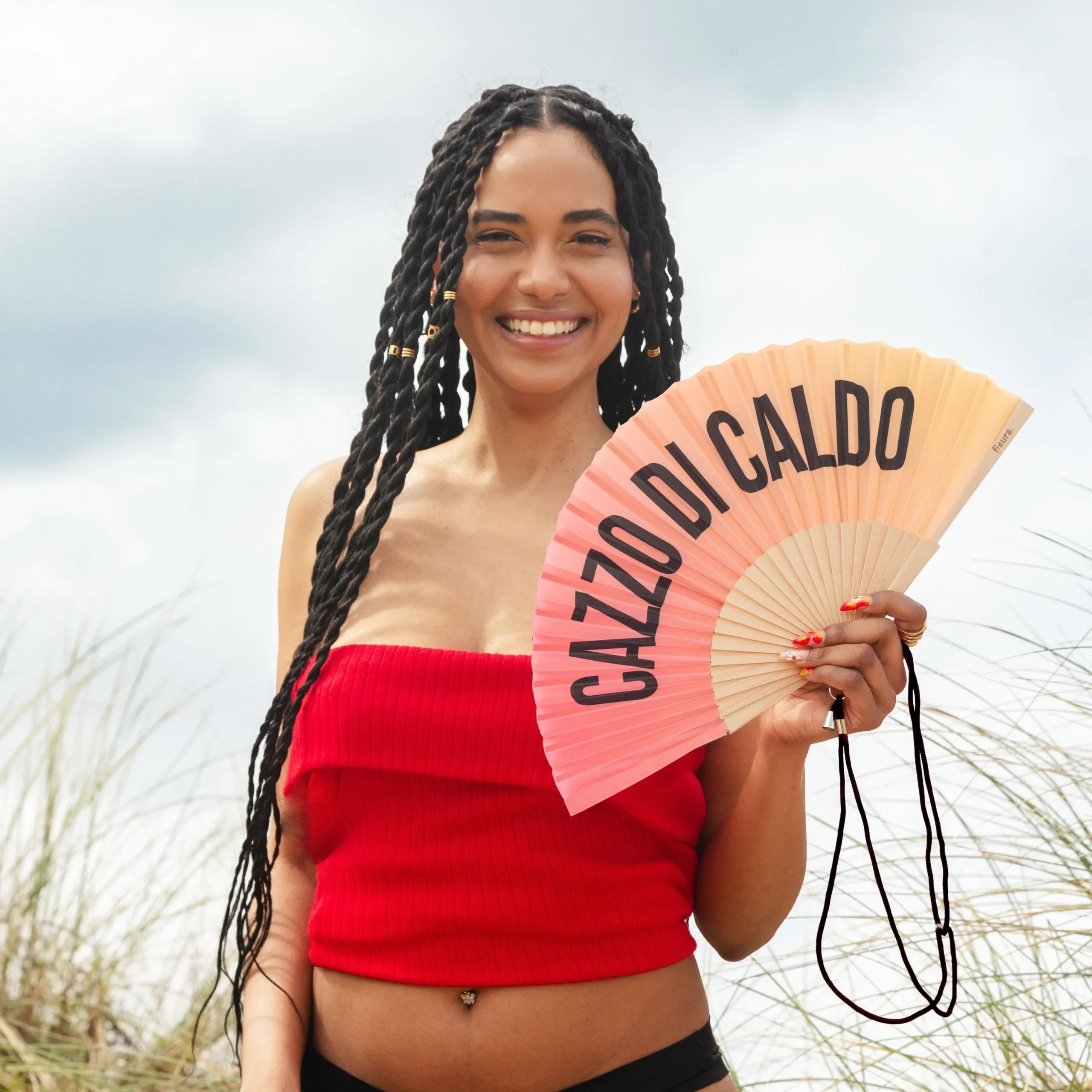 Abanico "Cazzo di caldo" Degradadado sunset - Imagen 4