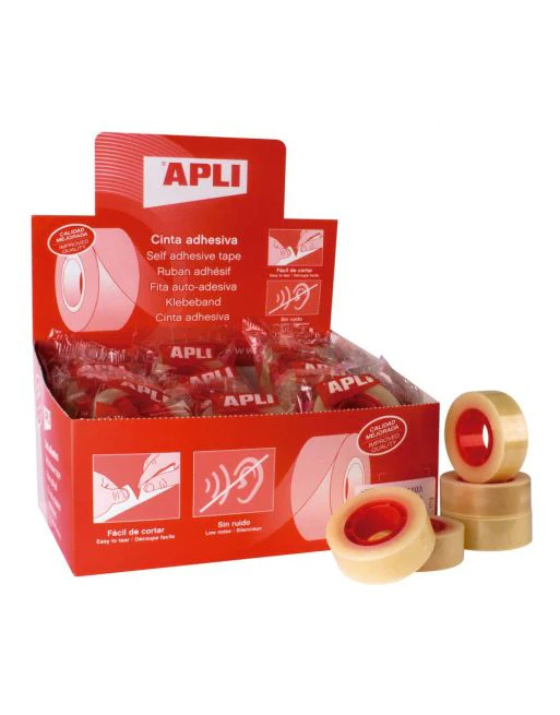 Cinta Adhesiva 33m X 19mm Transparente - Apli - Imagen 3