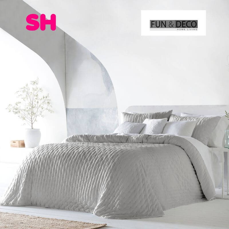 Bianka Colcha Bouti Fundeco Gris