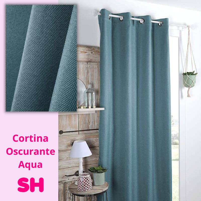 Copenhague Cortina Opaca 140×260 cm Aqua