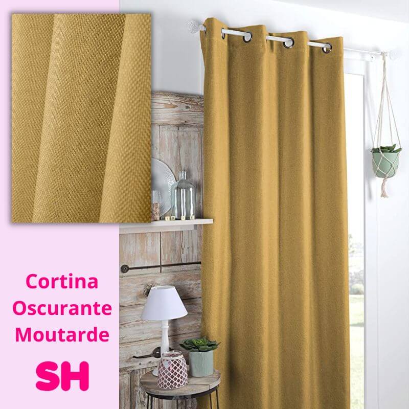 Copenhague Cortina Opaca 140×260 cm Moutarde