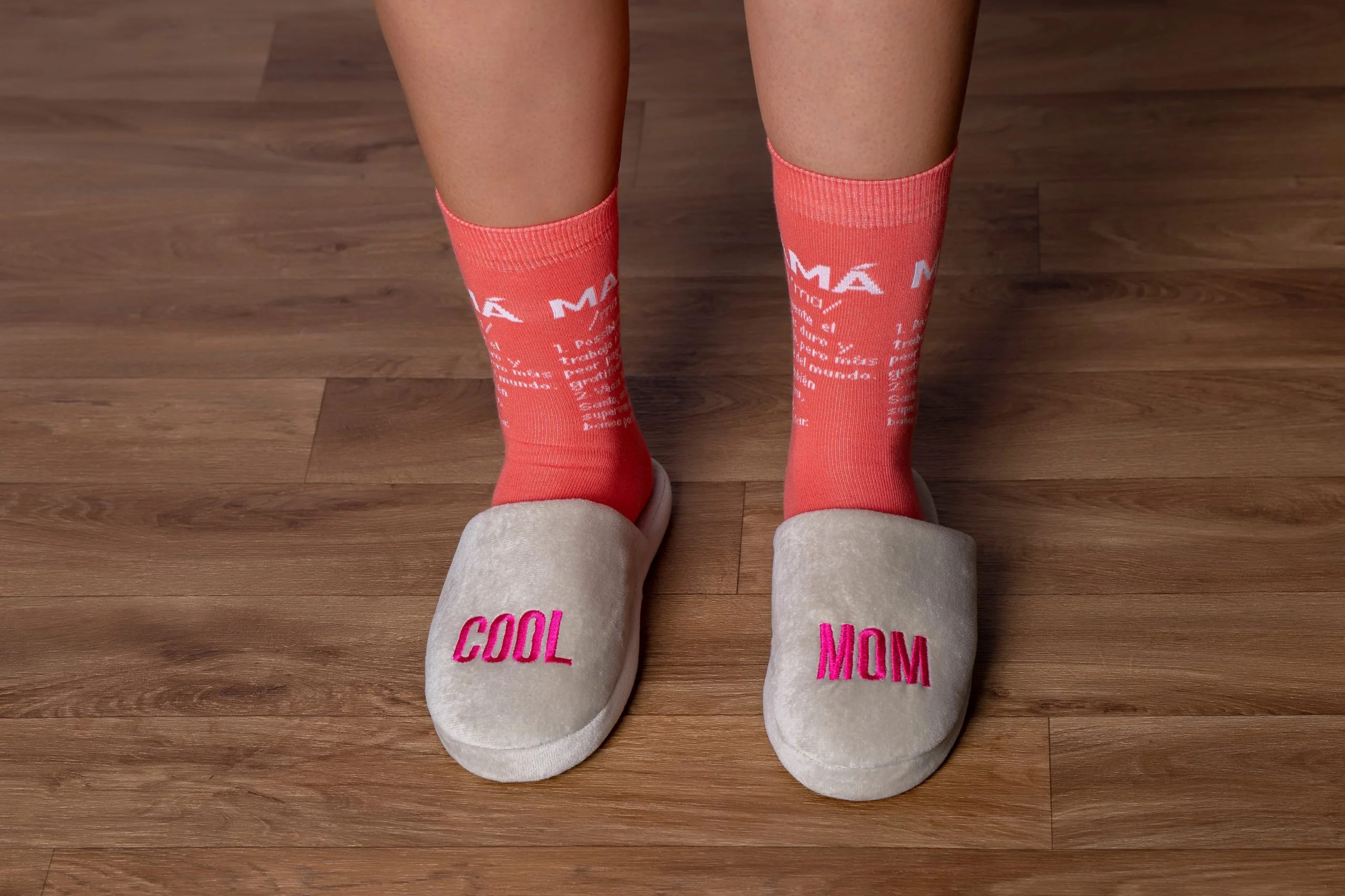 Zapatillas “Cool mom” Gris y Rosa - Imagen 5