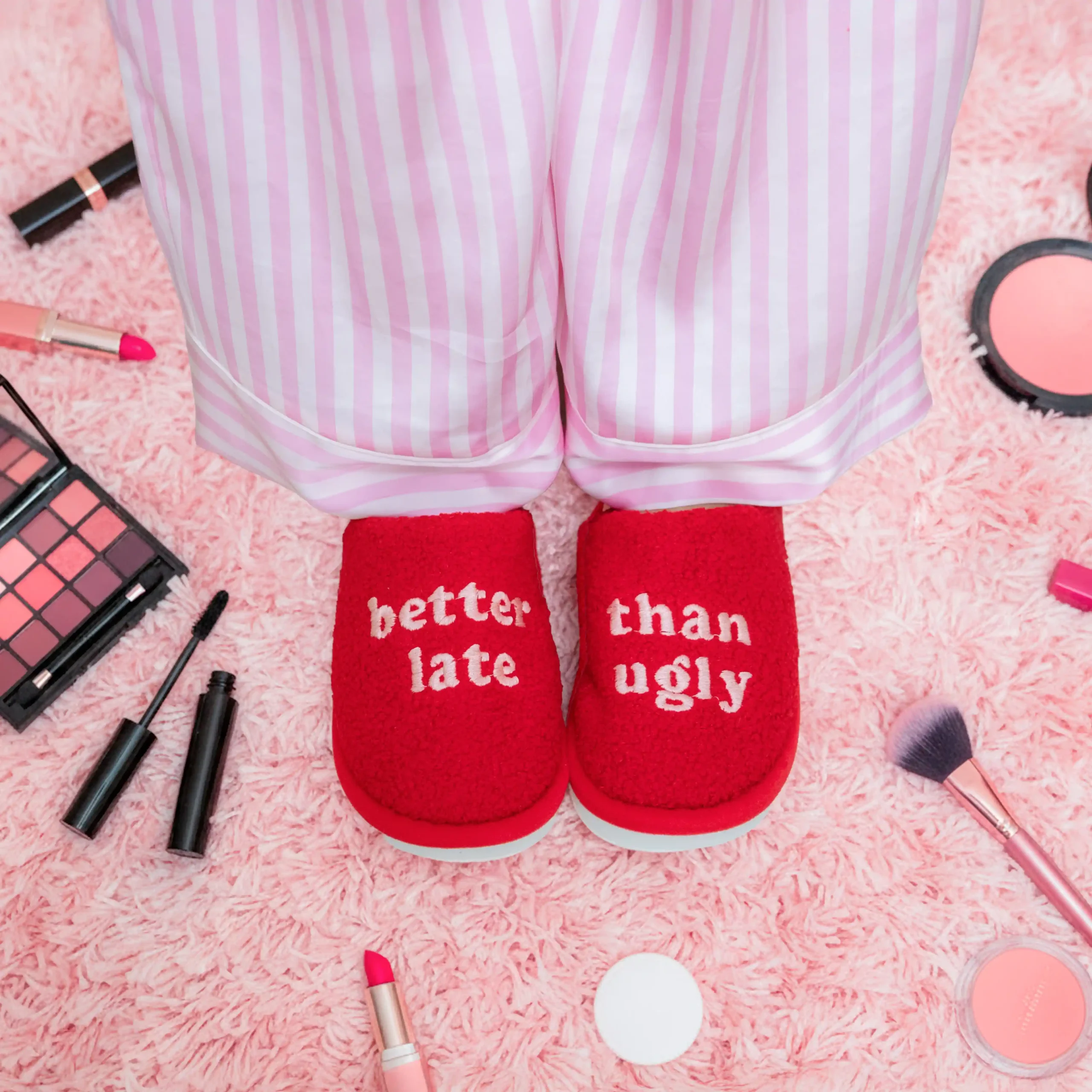 Zapatillas “Better late than ugly” rojo - Imagen 4