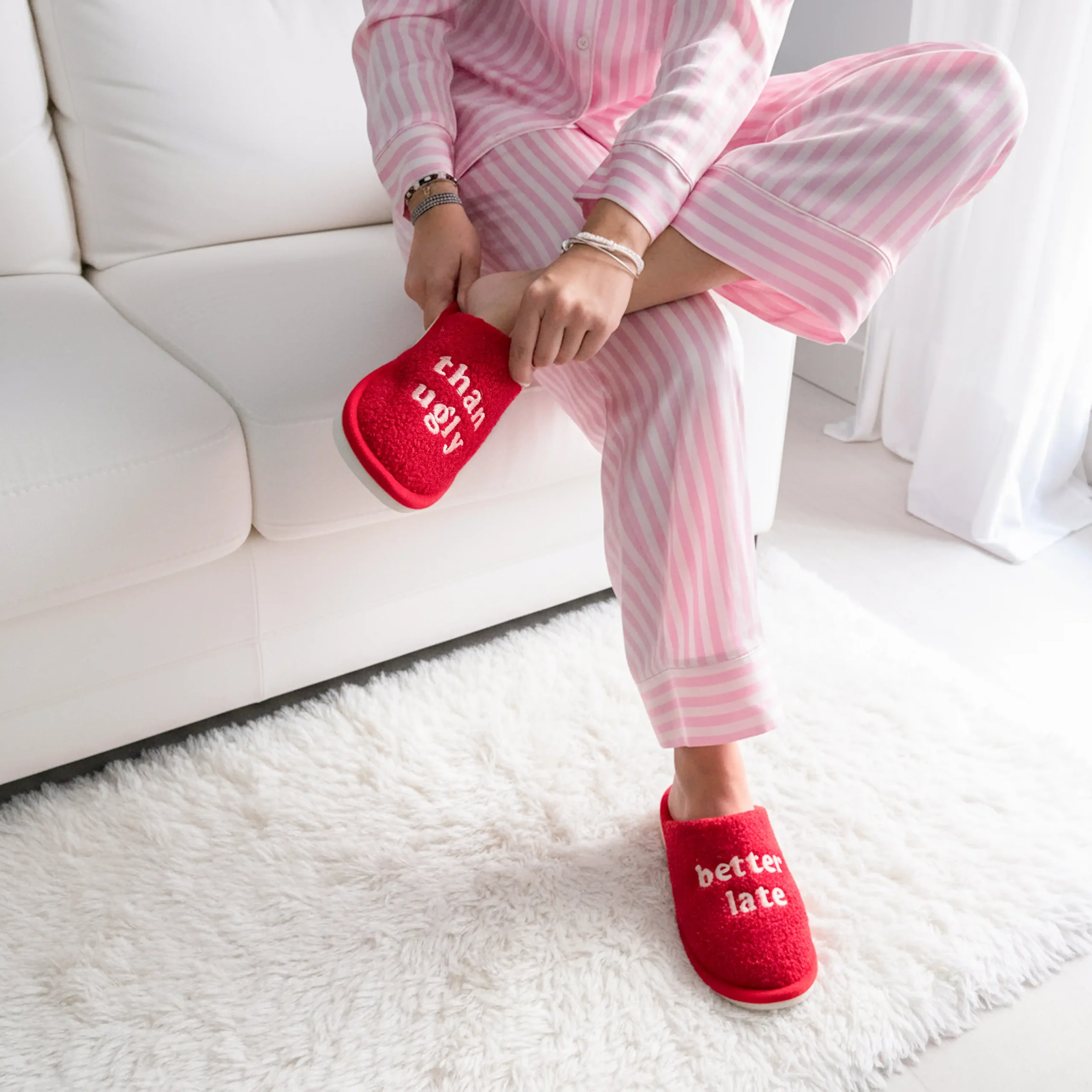 Zapatillas “Better late than ugly” rojo - Imagen 6