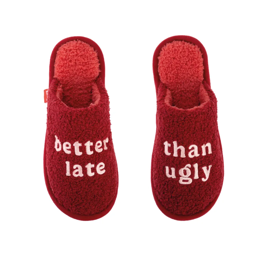 Zapatillas “Better late than ugly” rojo