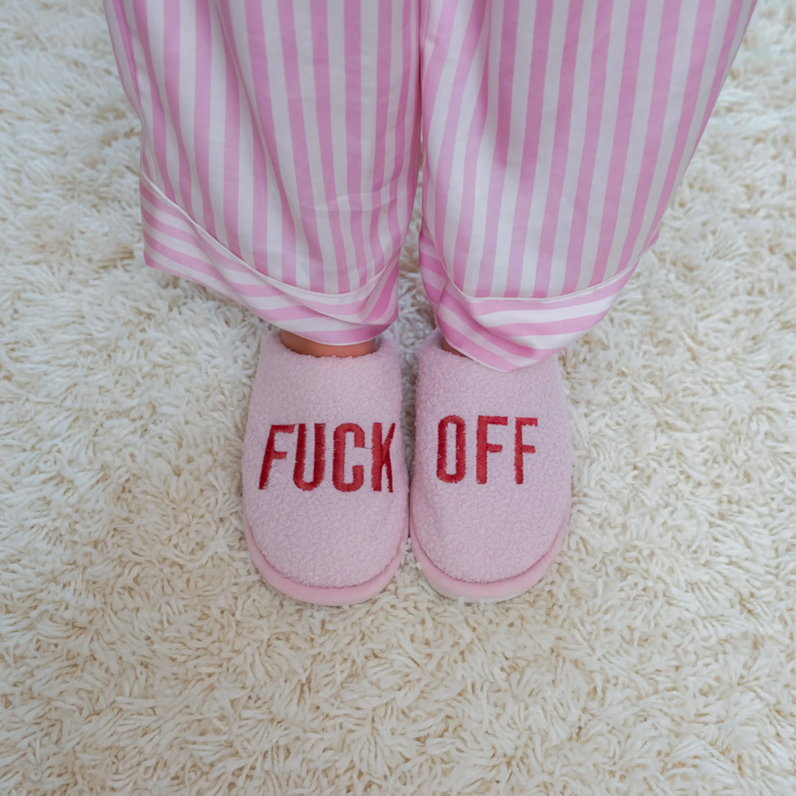 Zapatillas “Fuck off” rosa - Imagen 2
