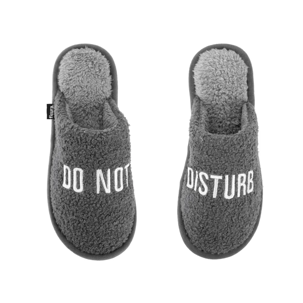 Zapatillas “Do not disturb” gris