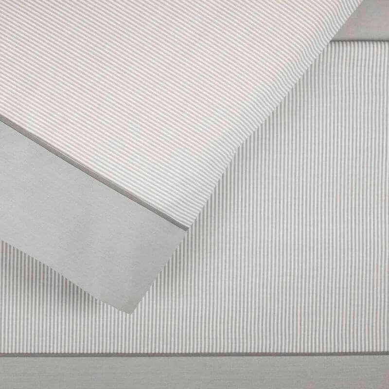 Claro de Luna 297 Gris Juego Sabana Burrito Blanco