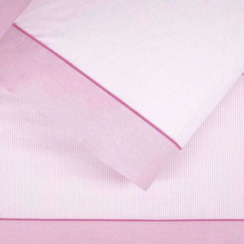 Claro de Luna 297 Rosa Juego Sabana Burrito Blanco