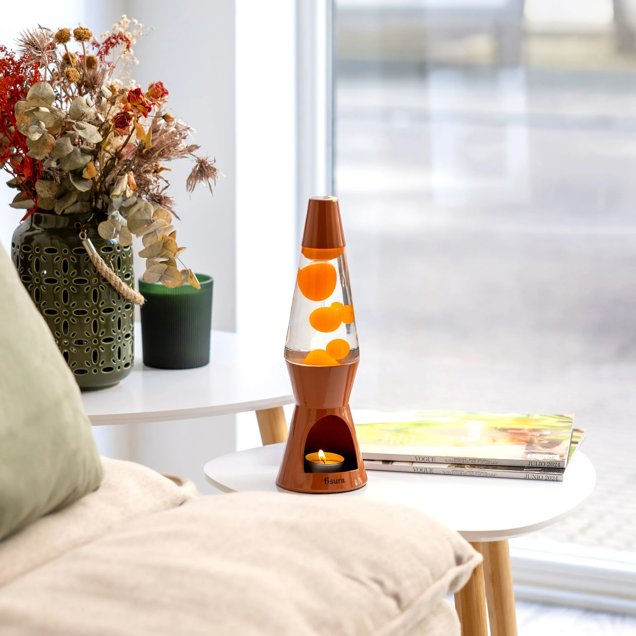 Lámpara de lava vela terracota - Imagen 4