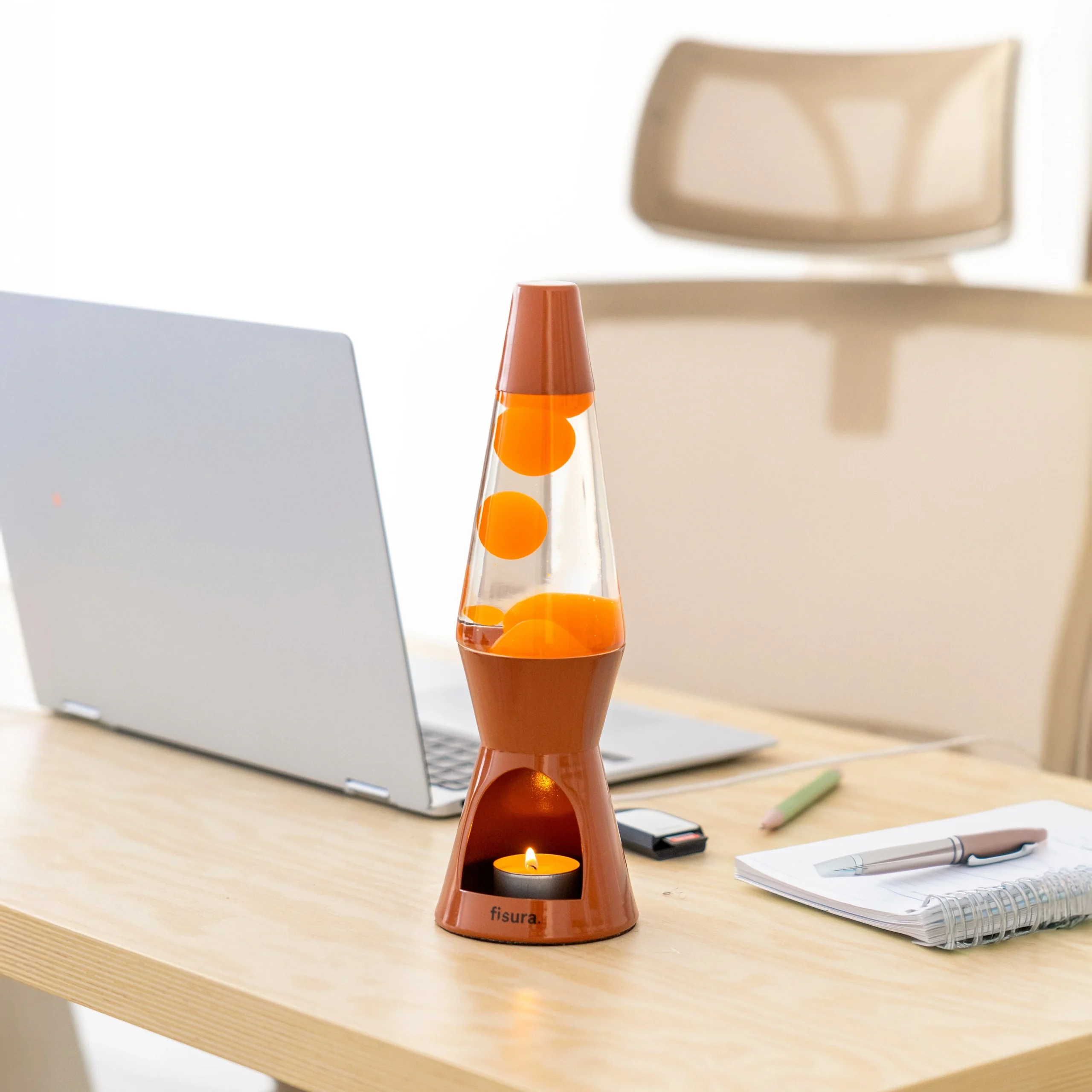 Lámpara de lava vela terracota - Imagen 3