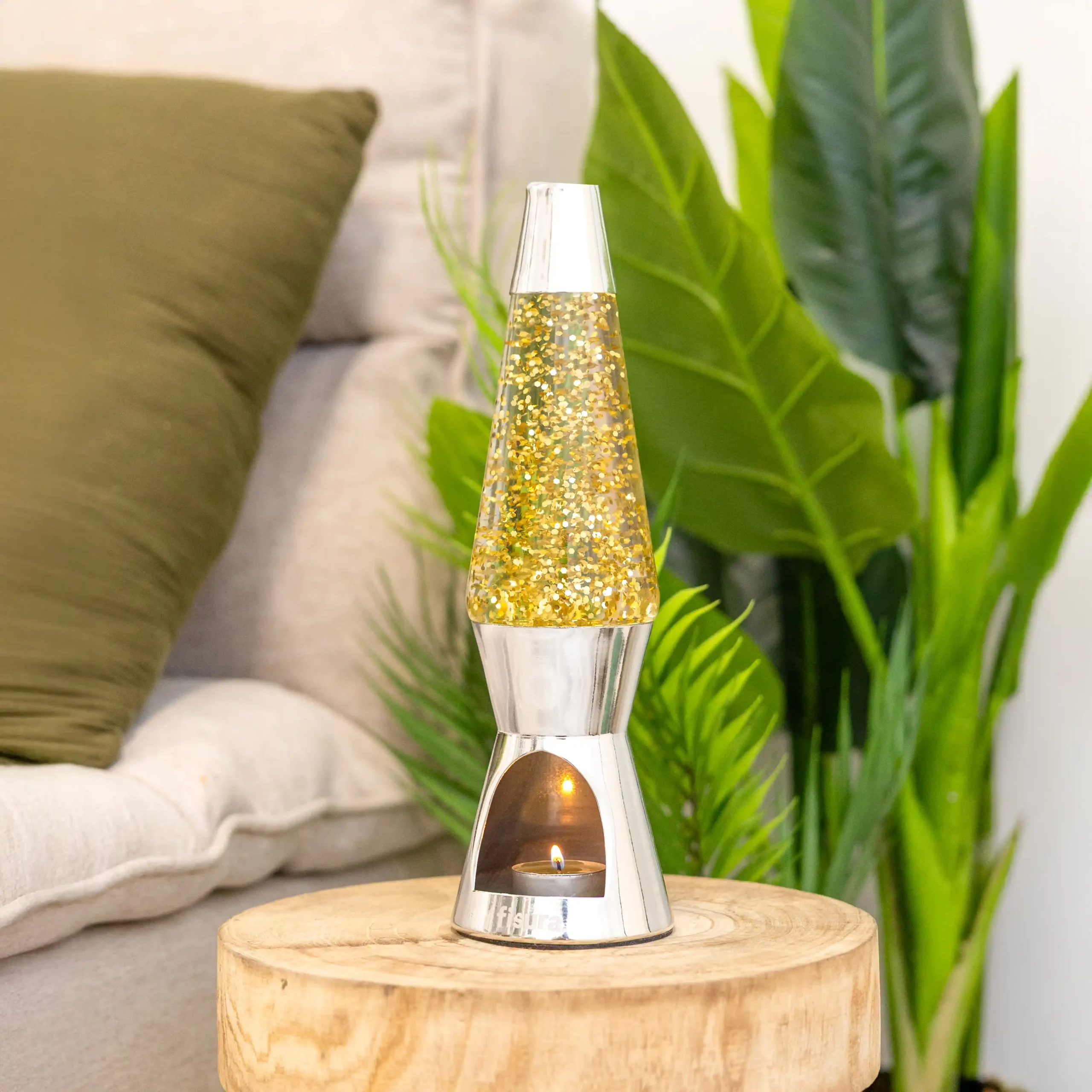 Lámpara de lava vela purpurina - Imagen 2