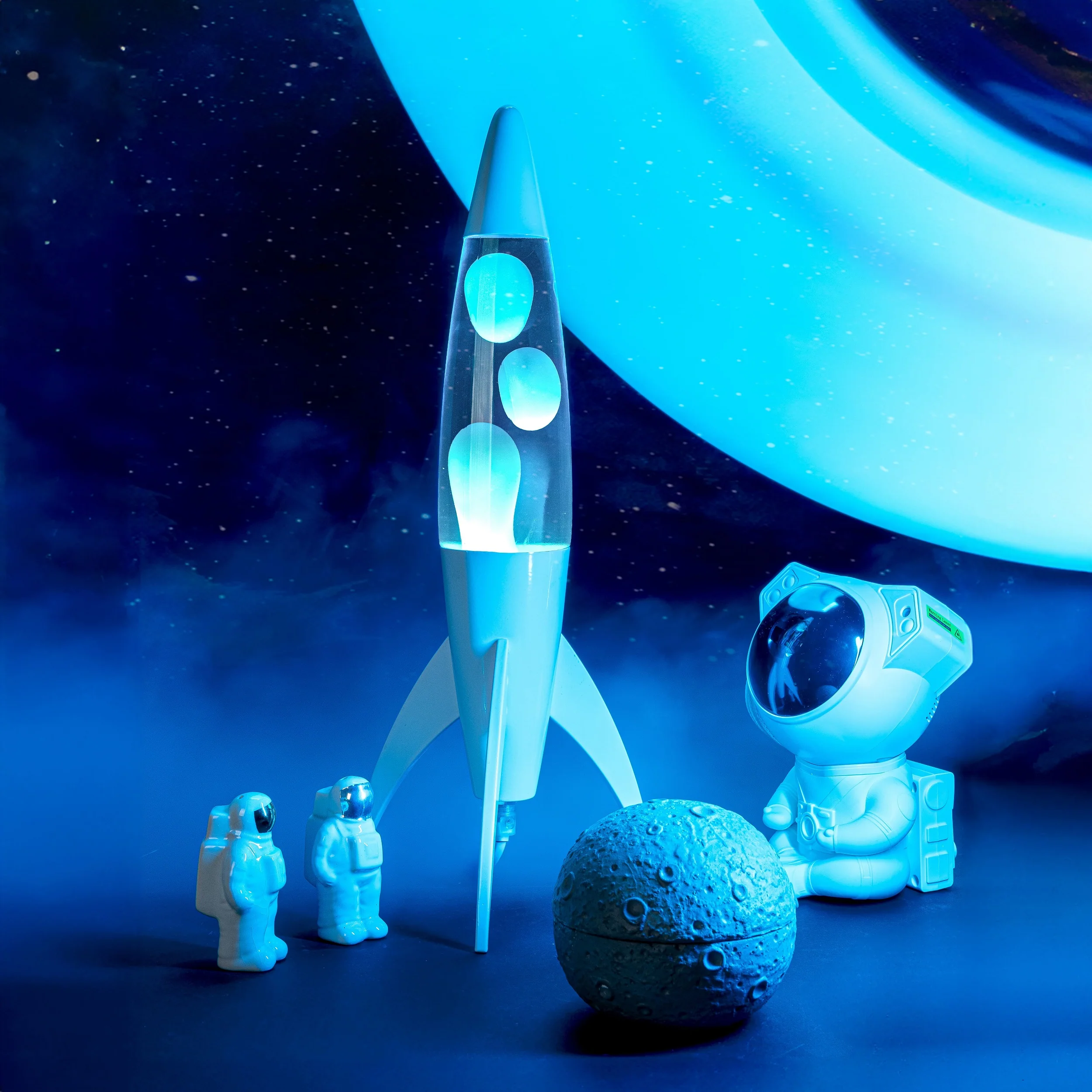 Lámpara de lava rocket azul - Imagen 4