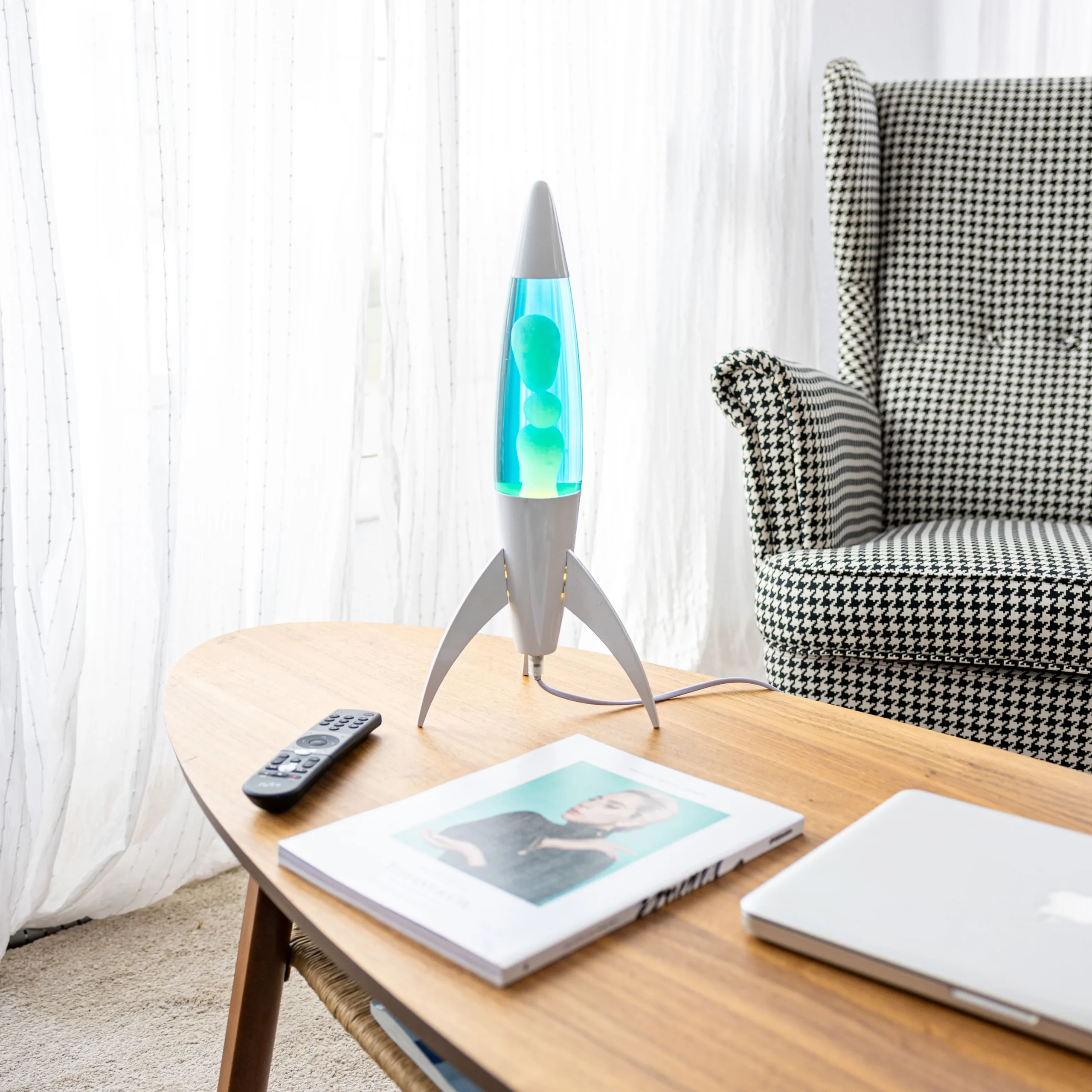 Lámpara de lava rocket azul - Imagen 2