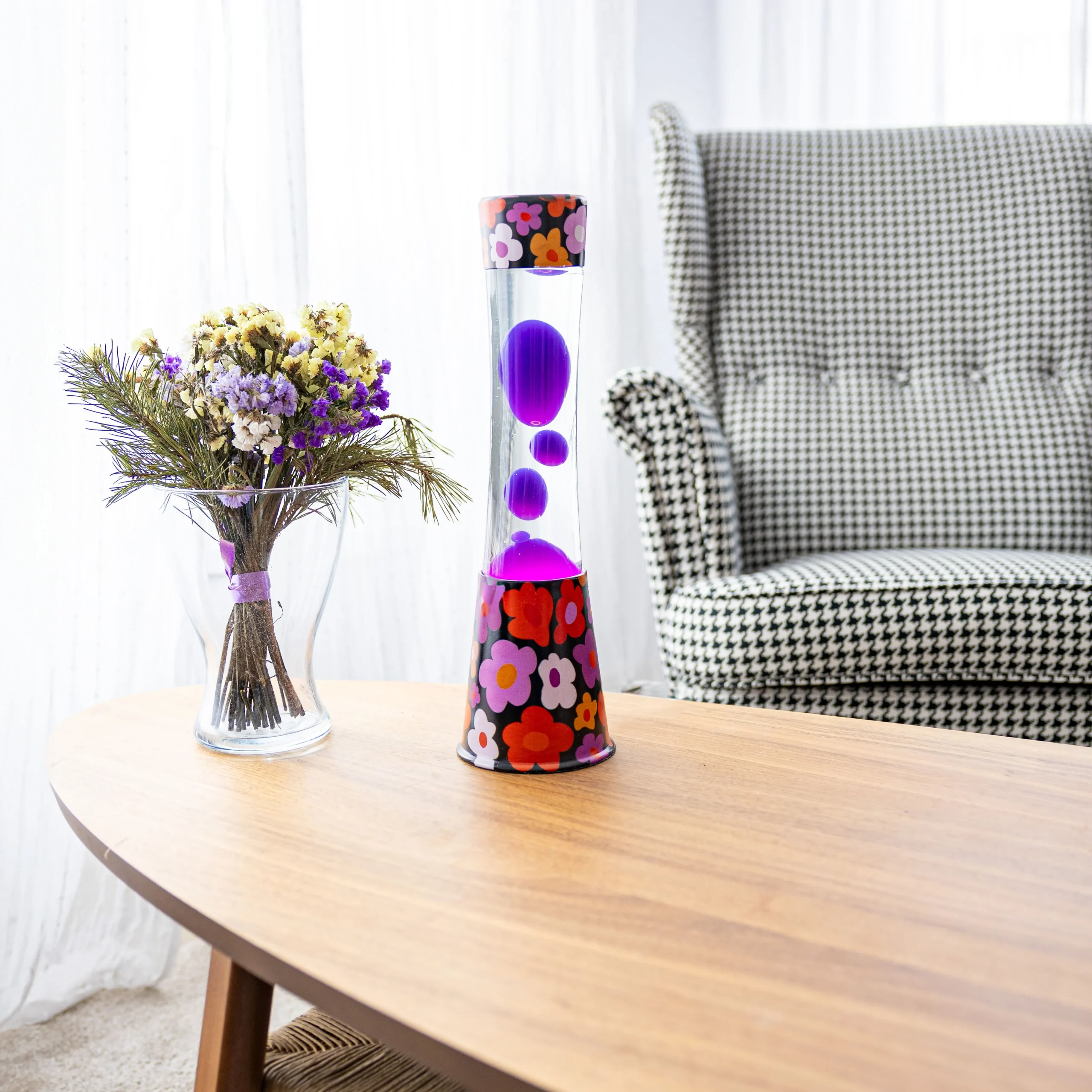 Lámpara de lava "flores vintage" - Imagen 3